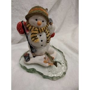 Snow Man Figurine Snow Zone Ice Fishin